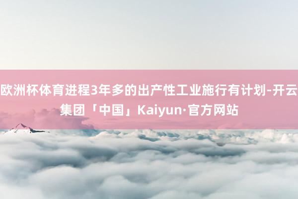 欧洲杯体育进程3年多的出产性工业施行有计划-开云集团「中国」Kaiyun·官方网站