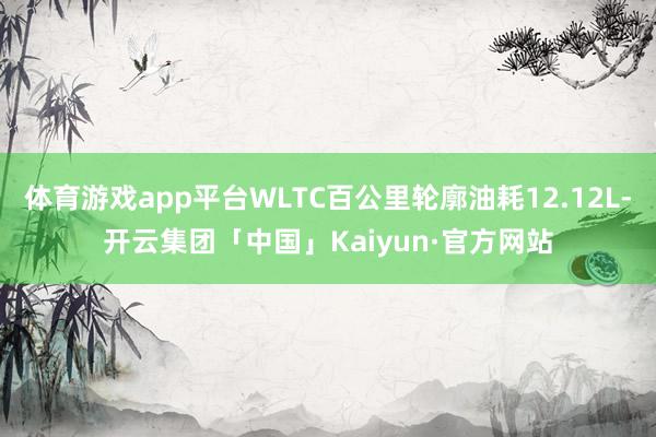 体育游戏app平台WLTC百公里轮廓油耗12.12L-开云集团「中国」Kaiyun·官方网站