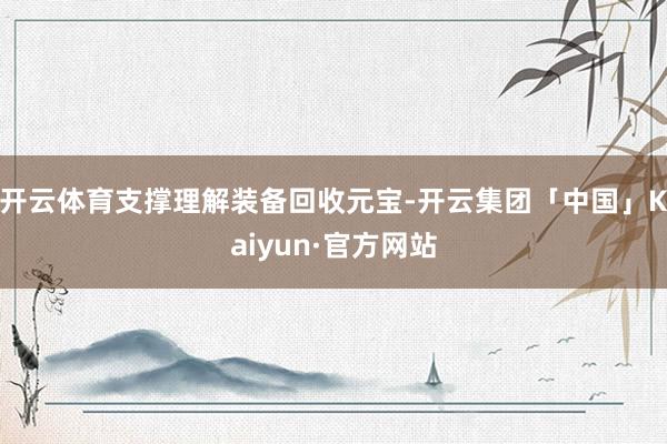 开云体育支撑理解装备回收元宝-开云集团「中国」Kaiyun·官方网站