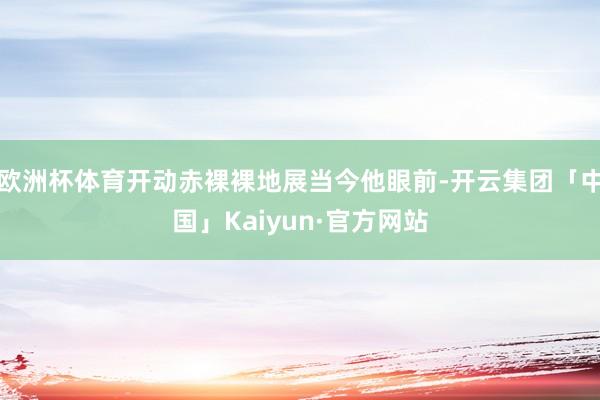 欧洲杯体育开动赤裸裸地展当今他眼前-开云集团「中国」Kaiyun·官方网站