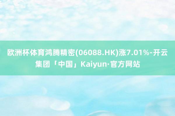 欧洲杯体育鸿腾精密(06088.HK)涨7.01%-开云集团「中国」Kaiyun·官方网站