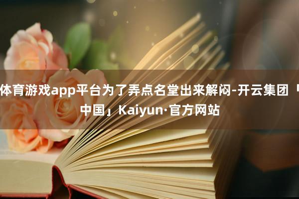 体育游戏app平台为了弄点名堂出来解闷-开云集团「中国」Kaiyun·官方网站