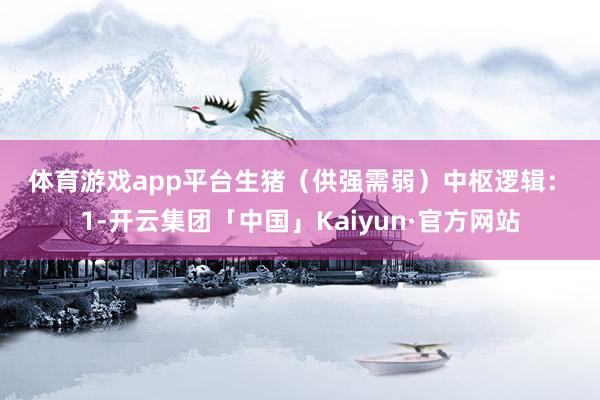 体育游戏app平台　　生猪（供强需弱）　　中枢逻辑：　　1-开云集团「中国」Kaiyun·官方网站
