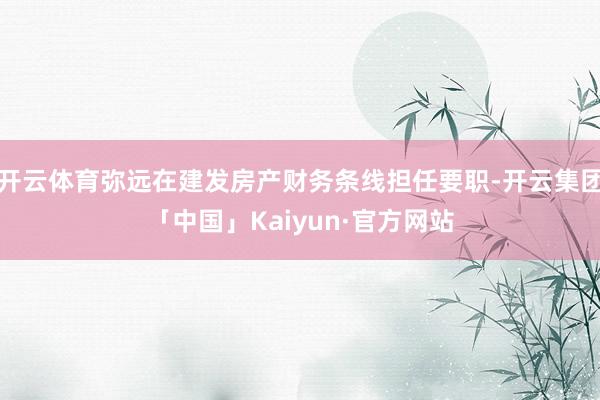 开云体育弥远在建发房产财务条线担任要职-开云集团「中国」Kaiyun·官方网站