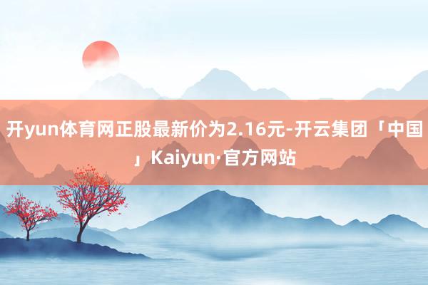 开yun体育网正股最新价为2.16元-开云集团「中国」Kaiyun·官方网站