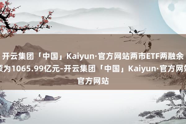 开云集团「中国」Kaiyun·官方网站两市ETF两融余额为1065.99亿元-开云集团「中国」Kaiyun·官方网站