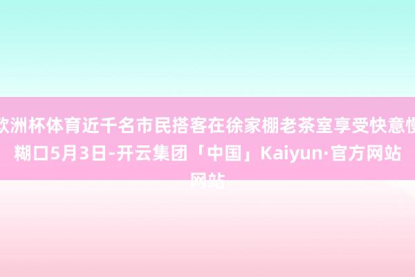 欧洲杯体育近千名市民搭客在徐家棚老茶室享受快意慢糊口5月3日-开云集团「中国」Kaiyun·官方网站