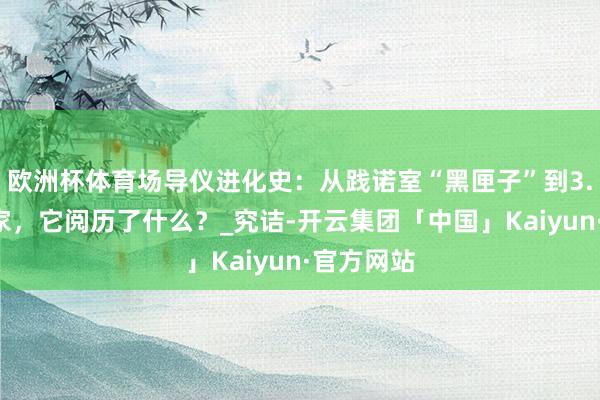 欧洲杯体育场导仪进化史：从践诺室“黑匣子”到3.0智能管家，它阅历了什么？_究诘-开云集团「中国」Kaiyun·官方网站